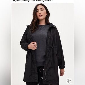 Torrid nylon rain jacket parka nwot